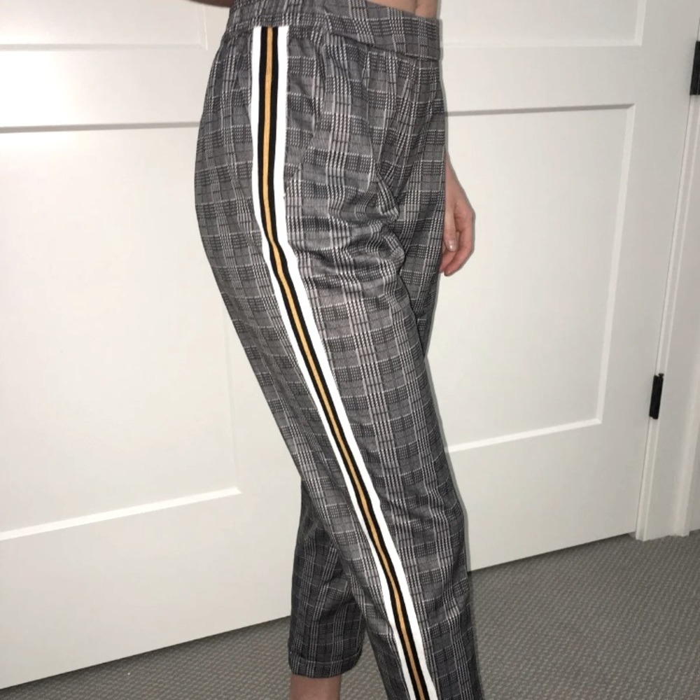 Indigo rein plaid relaxed pants